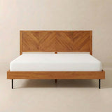 Alander Solid Wood Bed Frame with Headboard