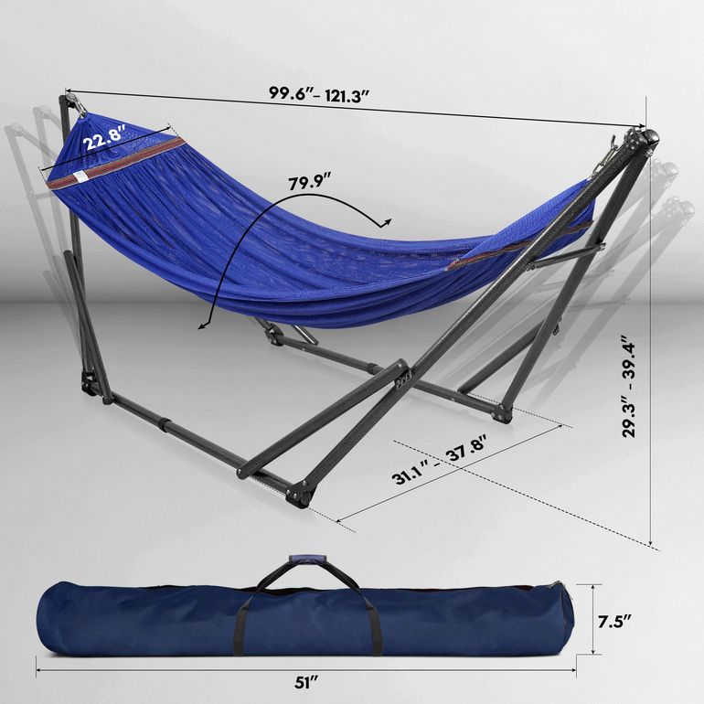 Tranquillo Universal Hammock with Stand, Blue