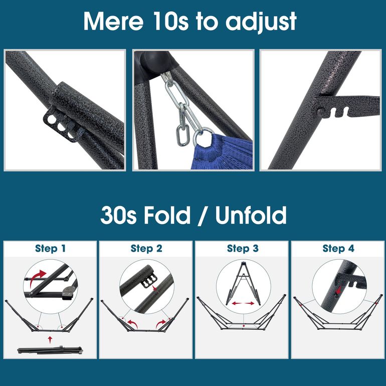 Tranquillo Original Collapsible Hammock with Stand, Indoor and Outdoor