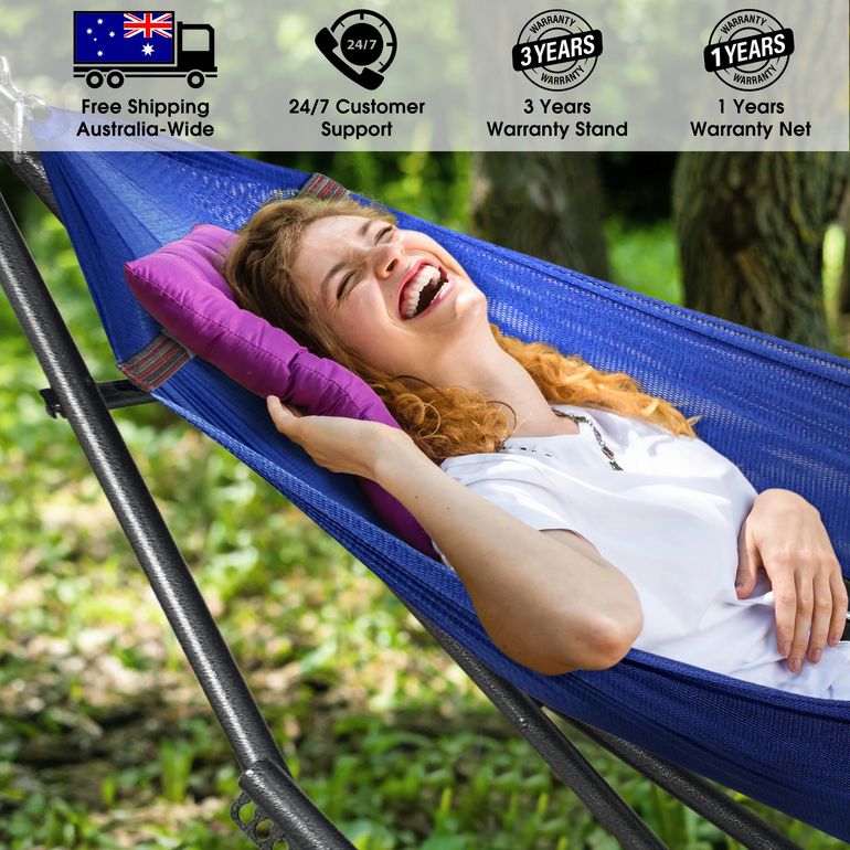 Tranquillo Universal Hammock with Stand, Blue