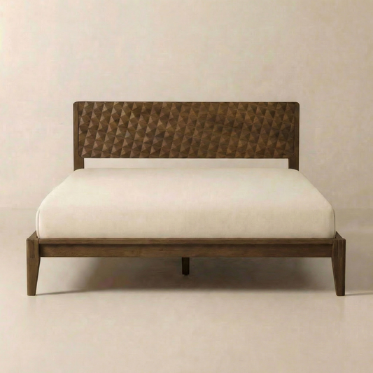 Sapa Solid Wood Platform Bed Frame With Headboard