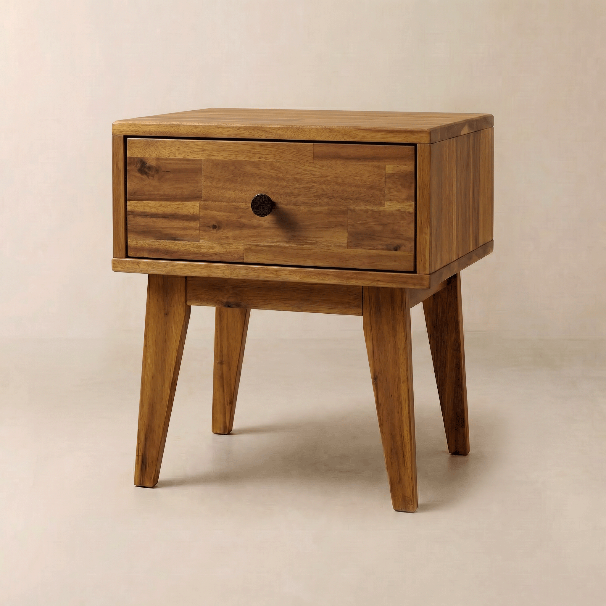 Acacia Sofia Solid Wood Beside Table With 1 Drawer